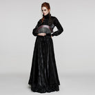 PUNK RAVE Women's Gothic Color Gradient Carving Fan