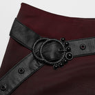 PUNK RAVE Women's Gothic Color Gradient Split Chiffon Skirt with Belt