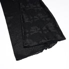 PUNK RAVE Women's Gothic Contrast Color Sheer Floral Lace Shirt