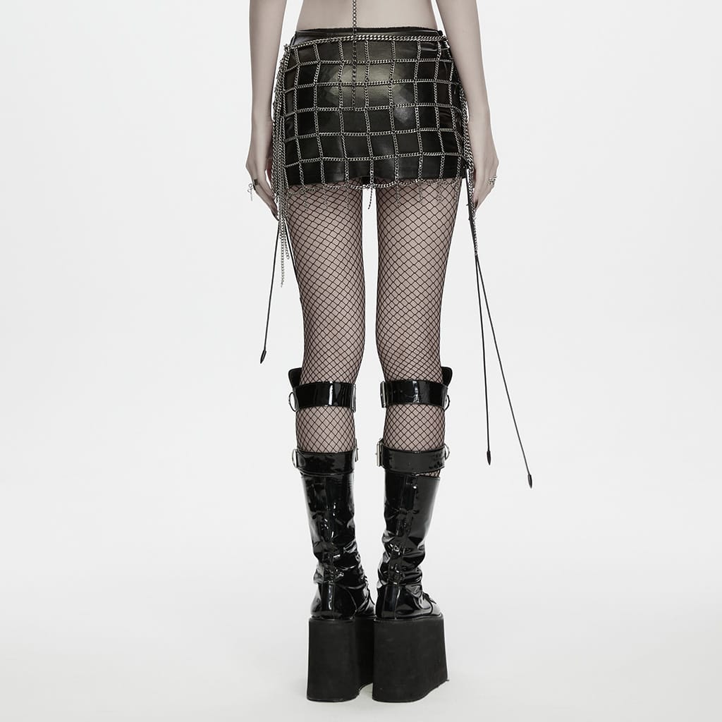 PUNK RAVE Women's Gothic Cross Chain Hip Body Harness