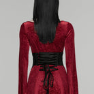 PUNK RAVE Women's Gothic Cross Floral Chained Underbust Corset