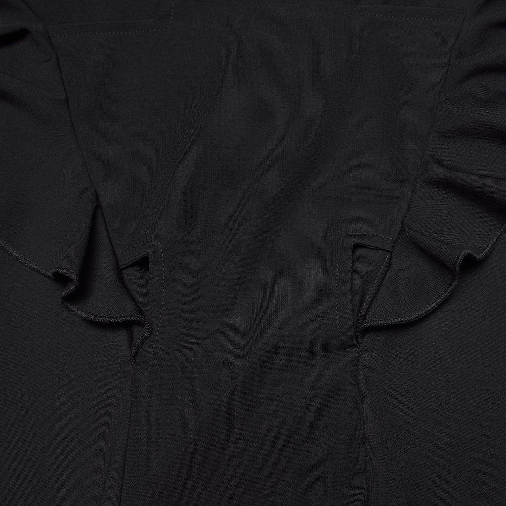 PUNK RAVE Women's Gothic Cross Halterneck High Low Dress