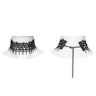 PUNK RAVE Women's Gothic Cross Lace Choker