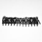 PUNK RAVE Women's Gothic Cross Lace Choker