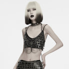 PUNK RAVE Women's Gothic Cross Layered Chain Chest Body Harness