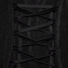 PUNK RAVE Women's Gothic Cross Square-cut Collar Flared Sleeved Dress Black