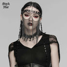PUNK RAVE Women's Gothic Cross Tassels Chained Headwear