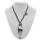 PUNK RAVE Women's Gothic Crystal Woven Necklace White
