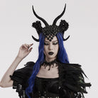 PUNK RAVE Women's Gothic Demon Horn Headwear