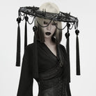 PUNK RAVE Women's Gothic Dragon Bone Chain Tassel Hat