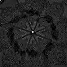 PUNK RAVE Women's Gothic Embroidered Applique Lace Trim Umbrella