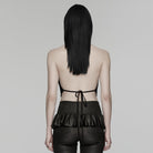 PUNK RAVE Women's Gothic Embroidered Halterneck Bustier