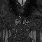 PUNK RAVE Women's Gothic Embroidered Hooded Cloak