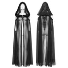 PUNK RAVE Women's Gothic Embroidered Hooded Cloak