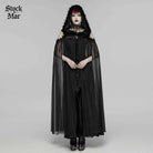 PUNK RAVE Women's Gothic Embroidered Hooded Cloak