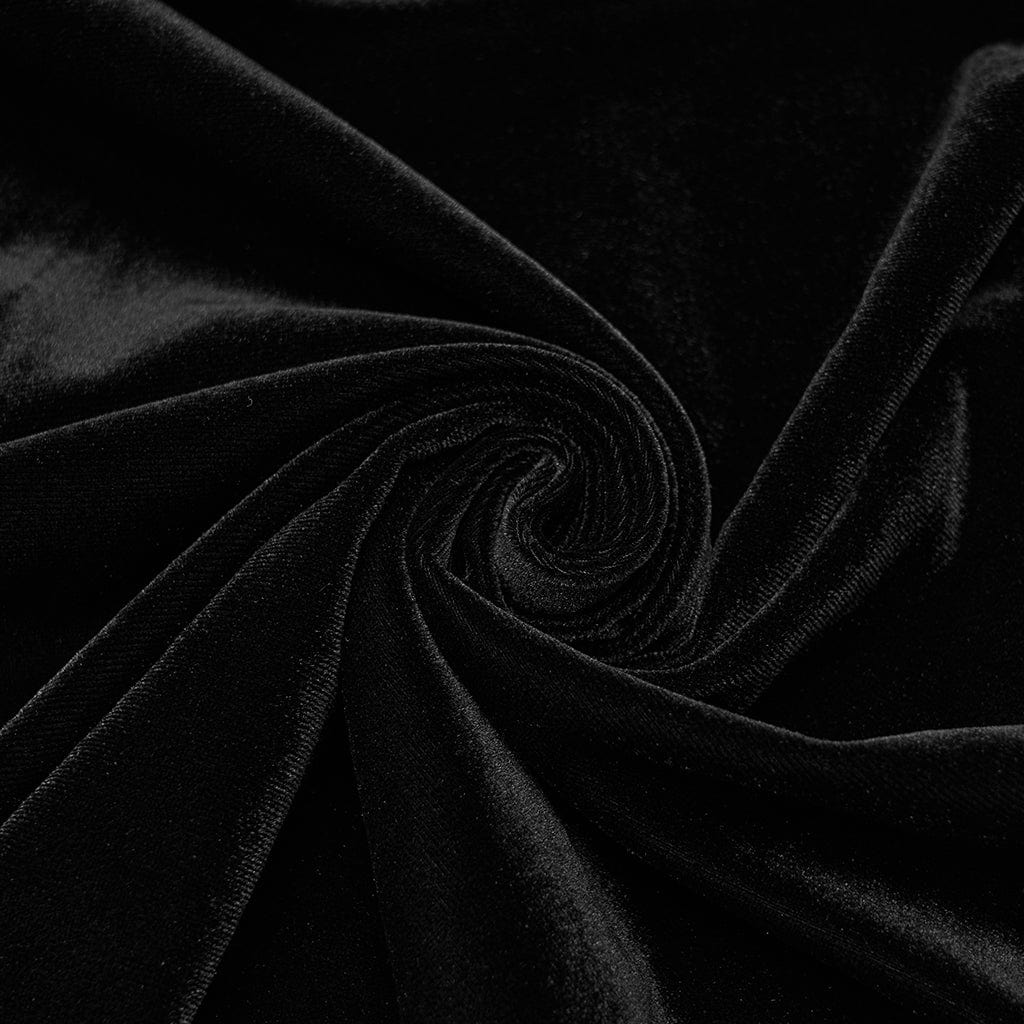 PUNK RAVE Women's Gothic Embroidered Lace-up Flared Sleeved Dress