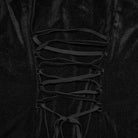 PUNK RAVE Women's Gothic Embroidered Lace-up Long Sleeved Top
