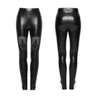 PUNK RAVE Women's Gothic Embroidered Sheer Leggings
