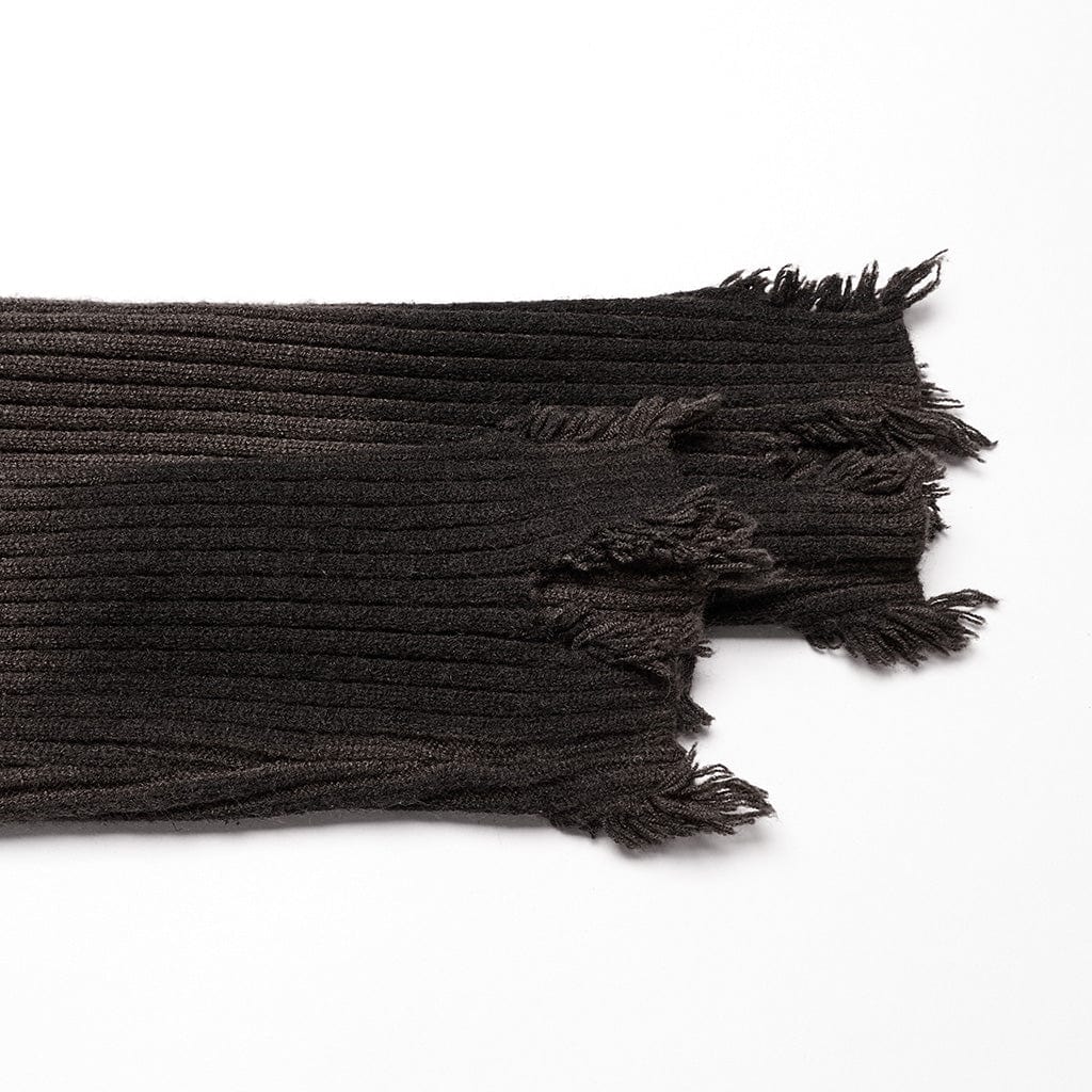 Vestido de punto con degradado, sin bordes y bordado gótico para mujer PUNK RAVE, color café