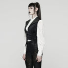 PUNK RAVE Women's Gothic Eyelet Buckle Lace-up Vest