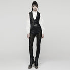 PUNK RAVE Women's Gothic Eyelet Buckle Lace-up Vest