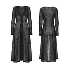 PUNK RAVE Women's Gothic Eyelet Sheer Long Sleeved Cardigan