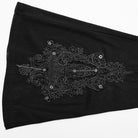 PUNK RAVE Damen Gothic Schlaghose mit Ösen und Splice-Netzstoff