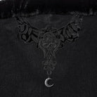 PUNK RAVE Women's Gothic Faux Fur Embroidered  Witchy Cloak