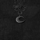 PUNK RAVE Women's Gothic Faux Fur Embroidered  Witchy Cloak