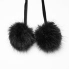 PUNK RAVE Women's Gothic Faux Fur Splice Hooded Cloak Black