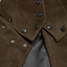 PUNK RAVE Women's Gothic Faux Fur Splice Lace-up Detachable Coat Coffee