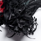 PUNK RAVE Women's Gothic Feather Beaded Horned Headwear
