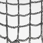 PUNK RAVE Women's Gothic Feather Chain Cobweb Masquerade Mask Black