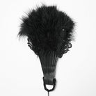 PUNK RAVE Women's Gothic Feathered Tassel Fan