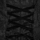 PUNK RAVE Women's Gothic Flared Sleeved Mesh Splice Lace Dress