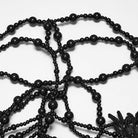 PUNK RAVE Women's Gothic Floral Beaded Chain Mask