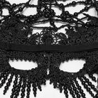 PUNK RAVE Women's Gothic Floral Beaded Chain Mask