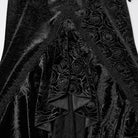 PUNK RAVE Women's Gothic Floral Beaded Irregular Hem Fishtail Skirt Black