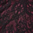 PUNK RAVE Women's Gothic Floral Beaded Irregular Hem Fishtail Skirt Red