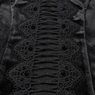 PUNK RAVE Women's Gothic Floral Crochet Cutout Velvet Long Sleeved Top