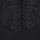 PUNK RAVE Women's Gothic Floral Crochet Plunging Off-shoulder Lantern Sleeved Dress