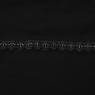 PUNK RAVE Women's Gothic Floral Embroidered Irregular Fishtail Skirt Black