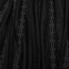 PUNK RAVE Women's Gothic Floral Embroidered Mesh Sheer Skirt Black