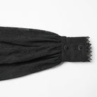 PUNK RAVE Women's Gothic Floral Embroidered Puff Sleeved Shirt