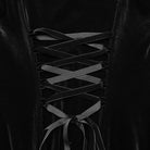 PUNK RAVE Women's Gothic Floral Embroidered Velvet Fishtail Slip Dress Black