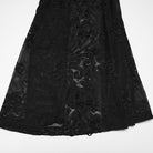 PUNK RAVE Women's Gothic Floral Jacquard Flared Pants