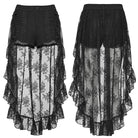 PUNK RAVE Women's Gothic Floral Lace Splice Shorts