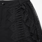 PUNK RAVE Women's Gothic Floral Lace Splice Shorts