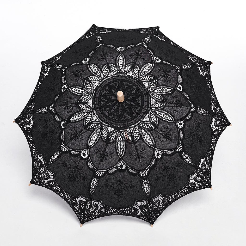 Women's Gothic Floral Lace Umbrella – Punk Design