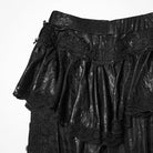 PUNK RAVE Women's Gothic Floral Printed Flared Pants Black